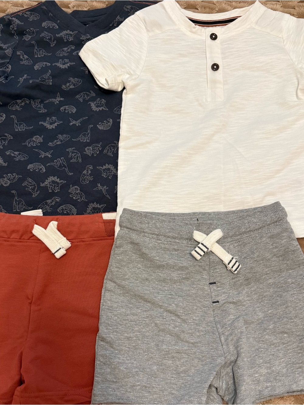 Tommy Bahama Kids 4-Piece Shorts & Tee Set - Navy, White, Gray, Rust